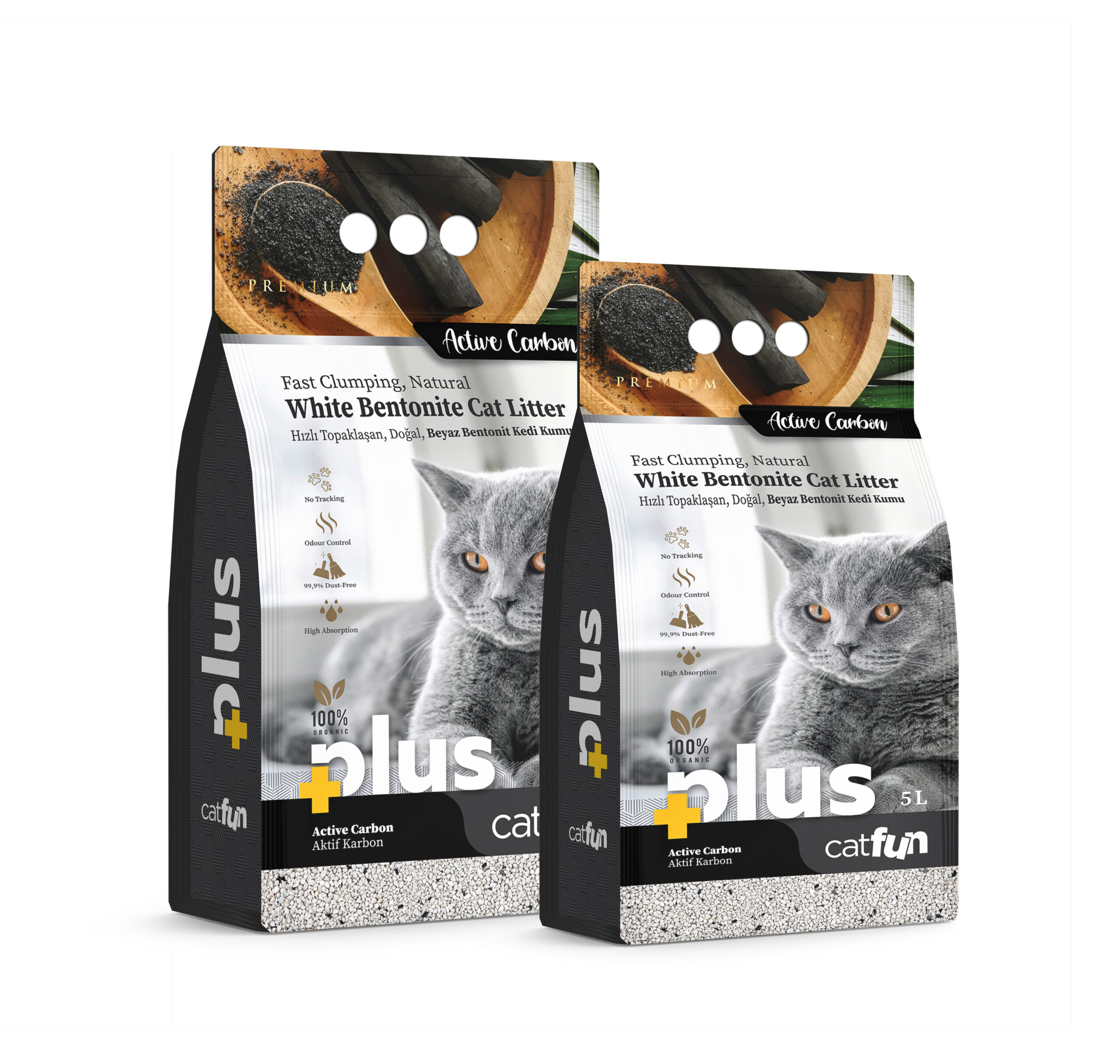 CatFun+ Litière Agglomérant Charbon Actif CatFun+ Litière Agglomérant Charbon Actif