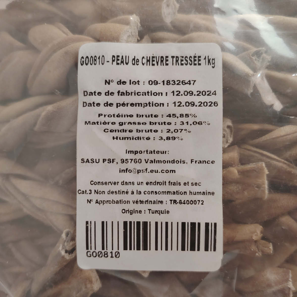 Peau de chèvre tressée Peau de chèvre tressée