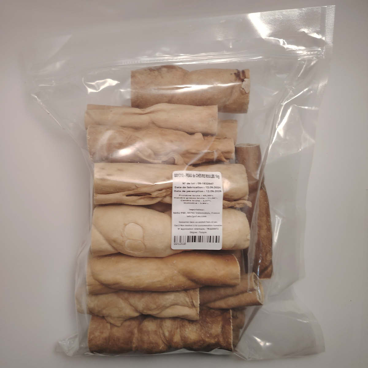 Peau de chèvre roulée