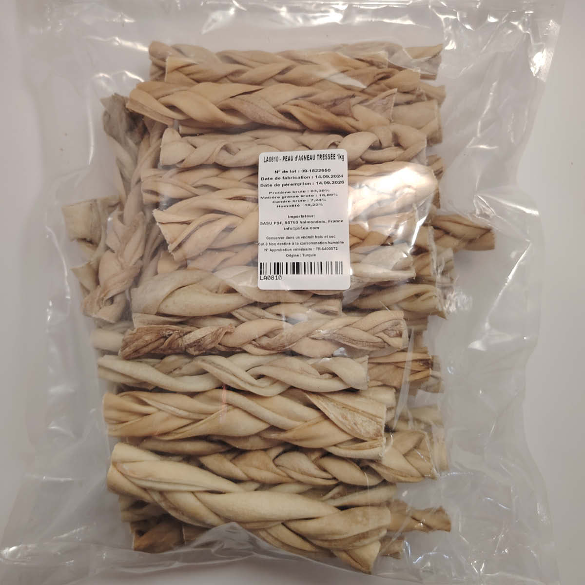 Peau d'agneau tressée