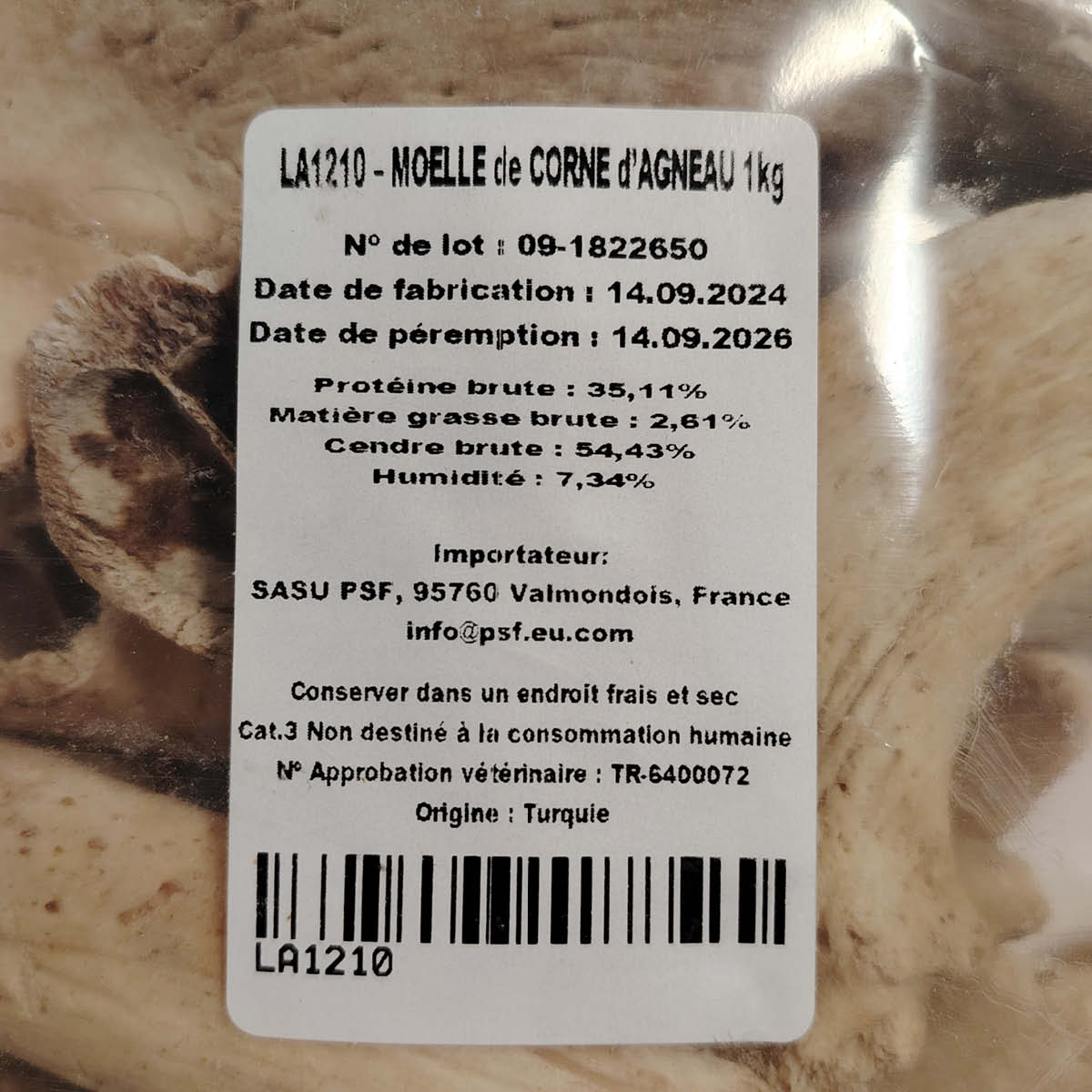 Moelle de corne d'agneau