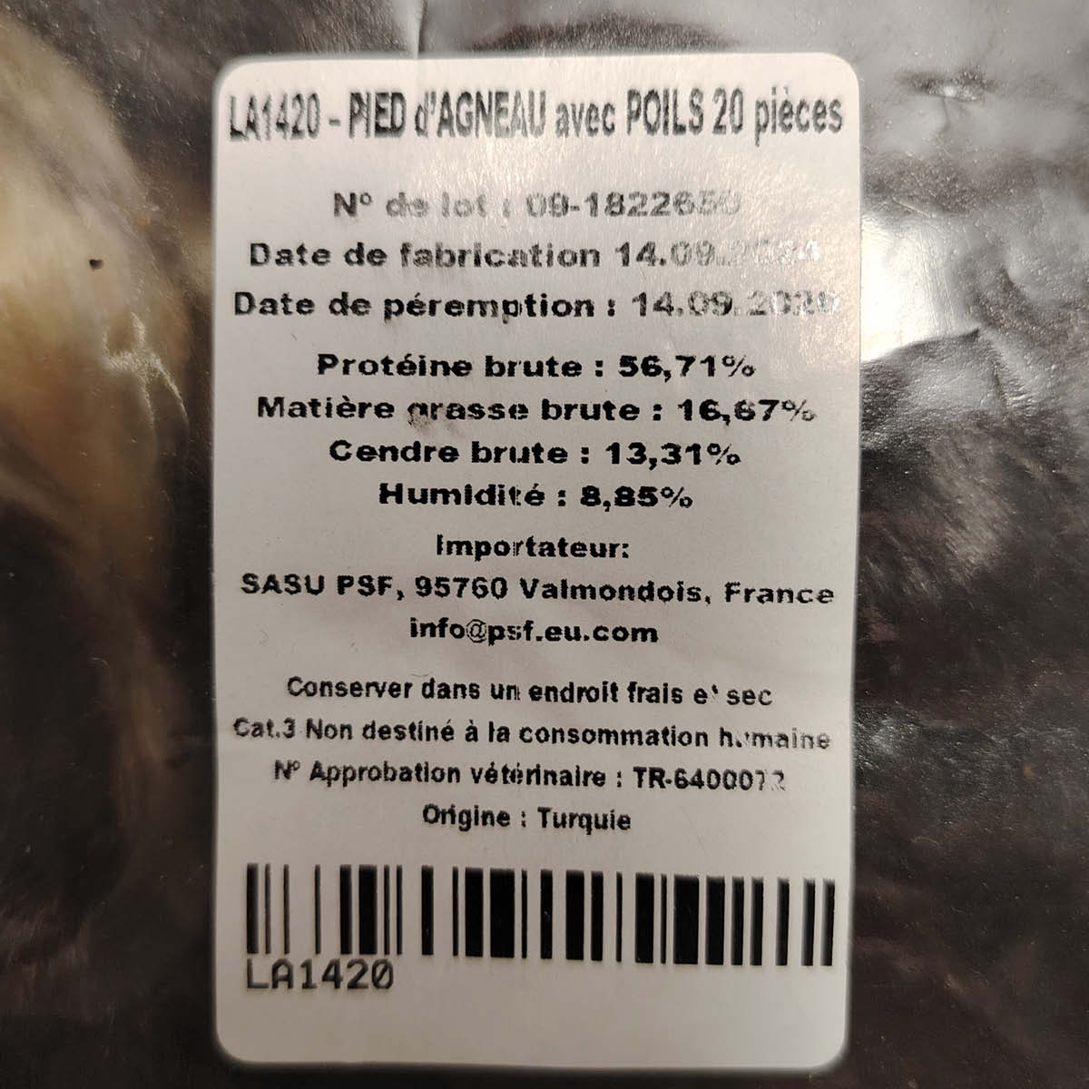 Pied d'agneau poilu Pied d'agneau poilu