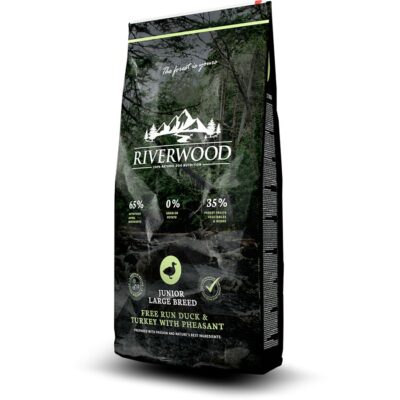 Riverwood Croquettes Sans Céréales pour Chiot Grande Race - Canard, Dinde, Faisan 2kg