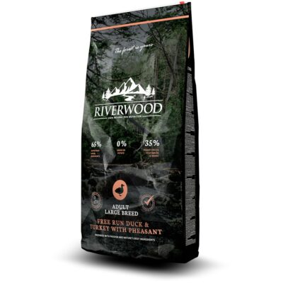 Riverwood Croquettes Sans Céréales pour Chien Adulte Grande Race - Canard, Dinde, Faisan 2kg