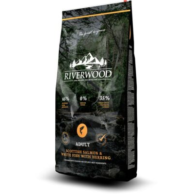 Riverwood Croquettes Sans Céréales pour Chien Adulte - Saumon, Corégone, Hareng 2kg
