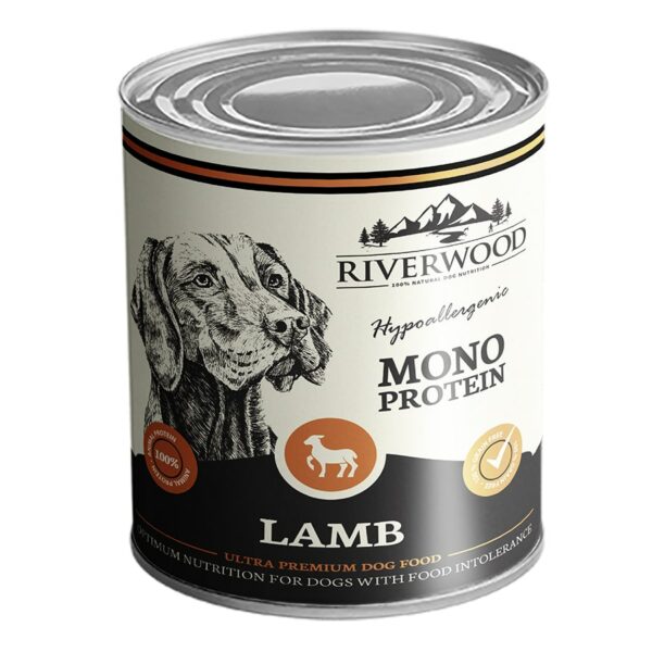 Riverwood Pâtée Pour Chiens Mono Protéine à l'Agneau 400gr
