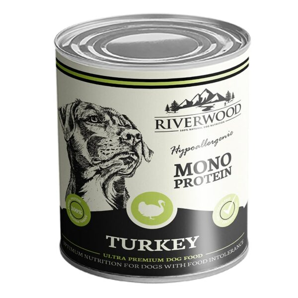 Riverwood Pâtée Pour Chiens Mono Protéine au Dinde 400gr