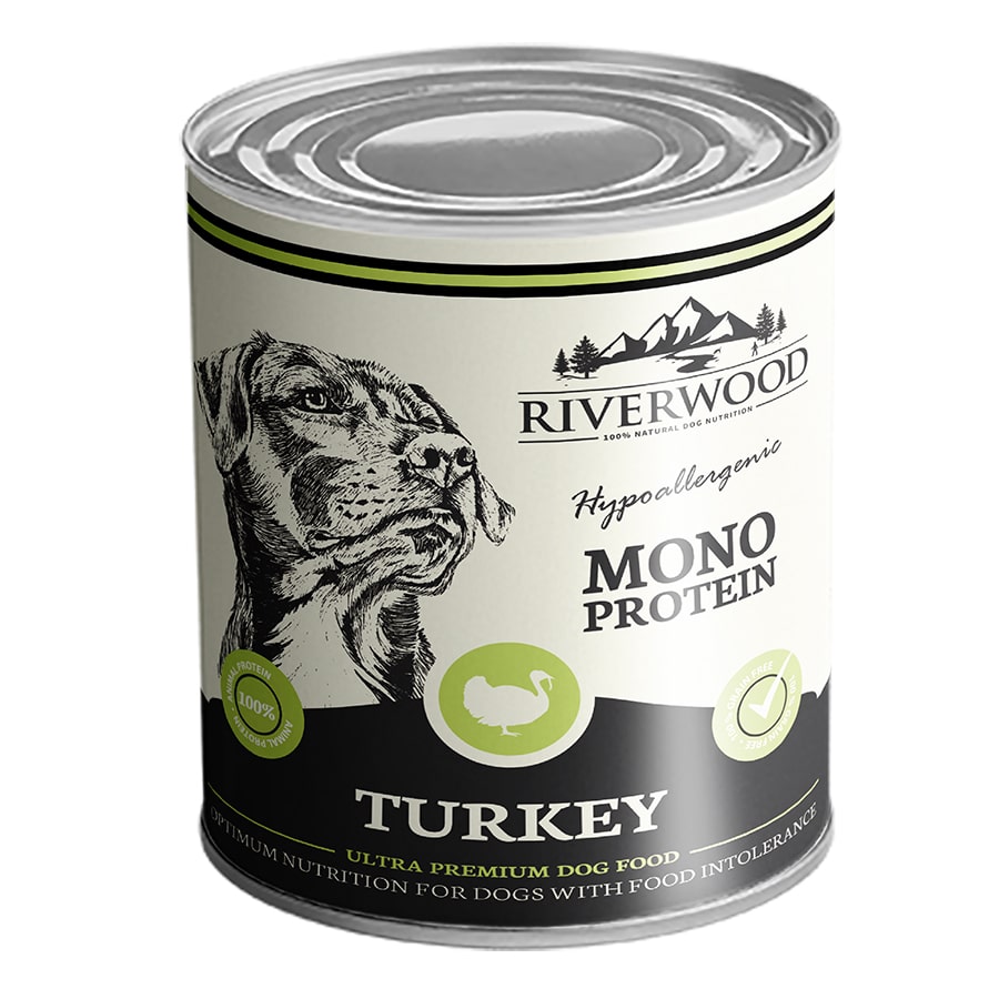 Riverwood Pâtée Pour Chiens Mono Protéine au Dinde 400gr Riverwood Pâtée Pour Chiens Mono Protéine au Dinde 400gr