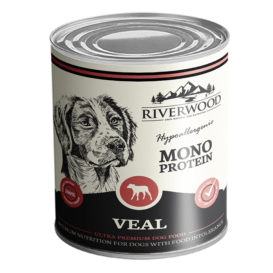 Riverwood Pâtée Pour Chiens Mono Protéine au Veau 400gr Riverwood Pâtée Pour Chiens Mono Protéine au Veau 400gr