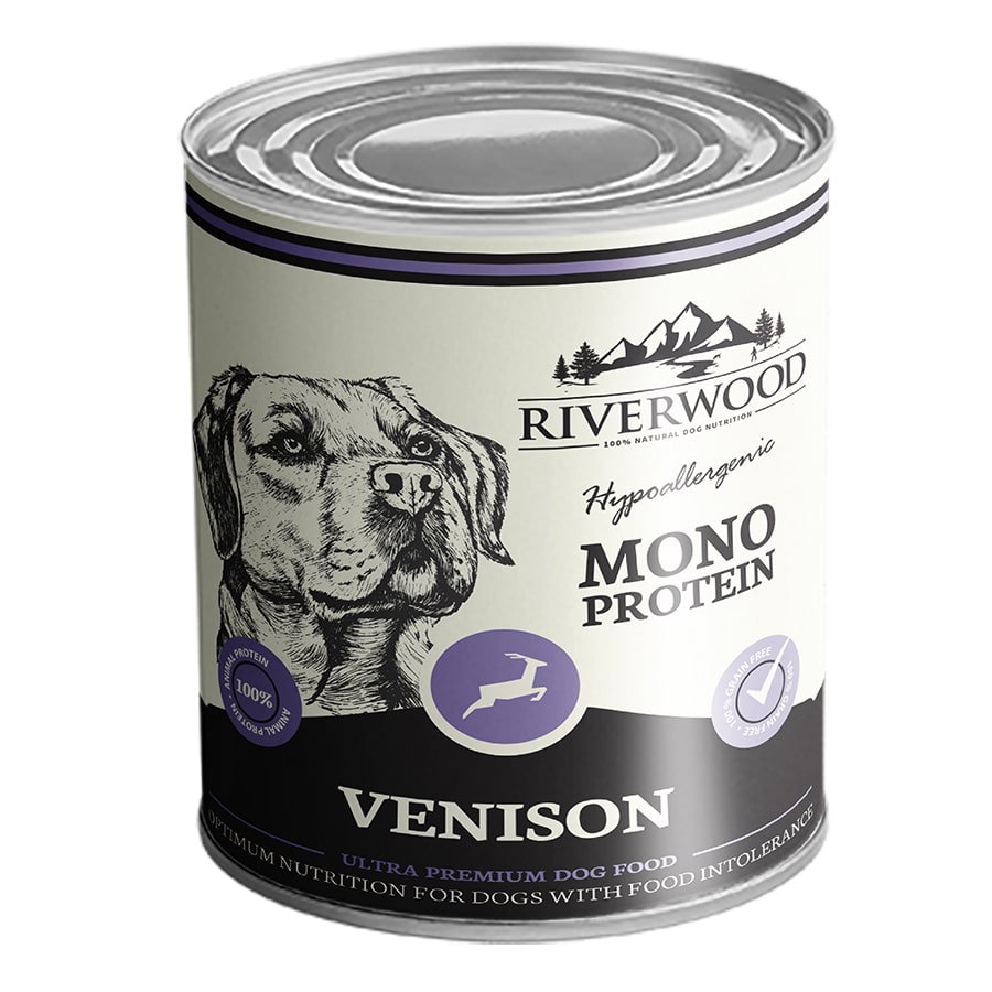 Riverwood Pâtée Pour Chiens Mono Protéine au Chevreuil 400gr