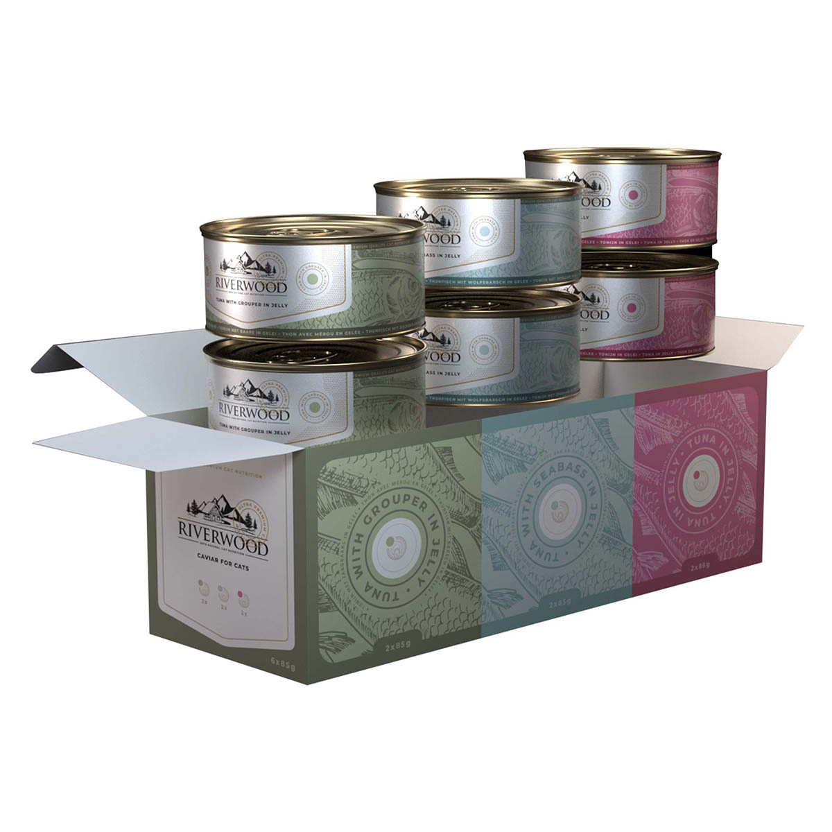 248.550 - Pâté Multipack - Bla. Qui. Cre. 6x85 g