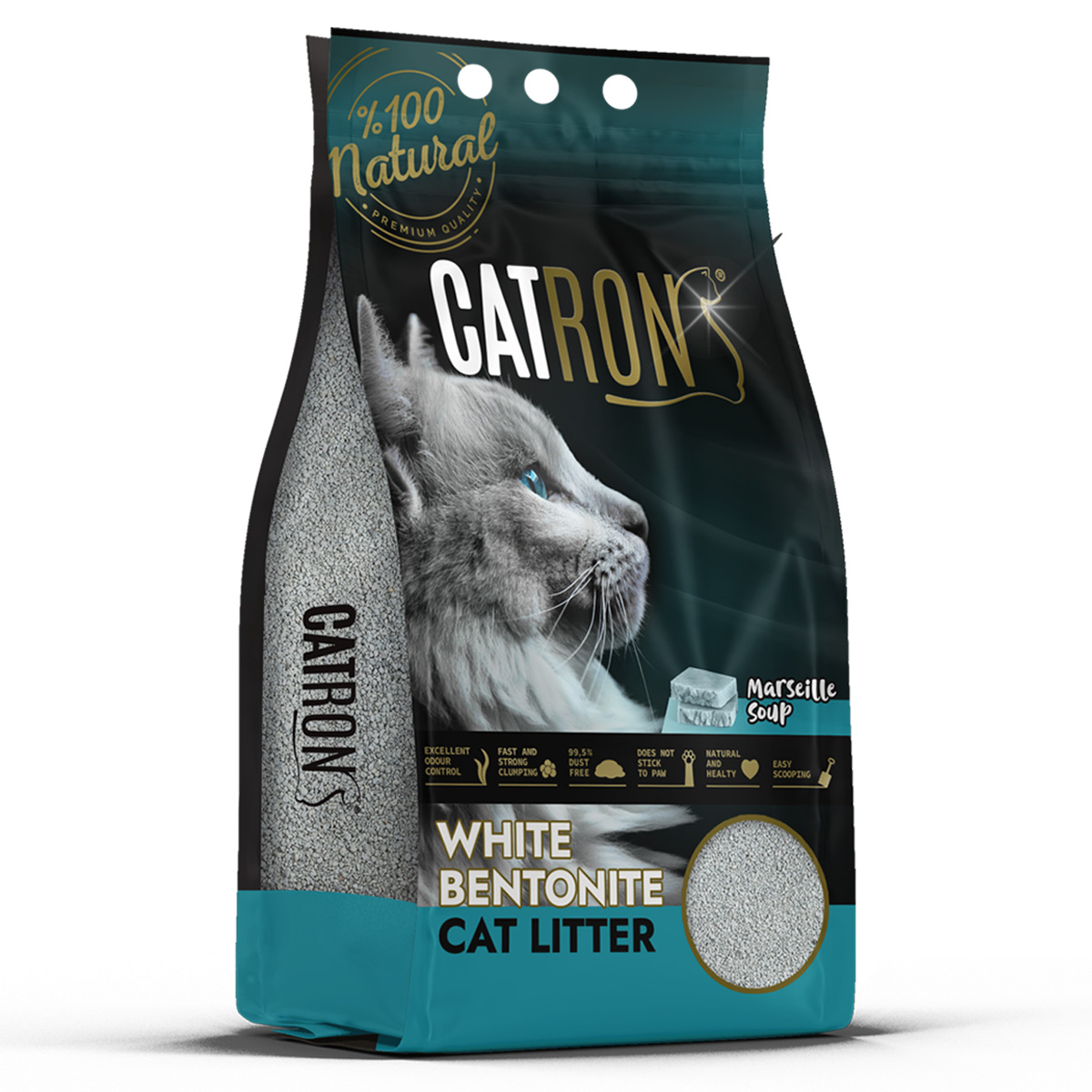 CW238.SM Side Catron Litière pour Chat au Savon de Marseille Ultra Fine