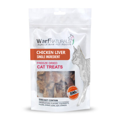 Warf Naturals Friandise Lyophilisé Chat - Foie de Poulet 40g