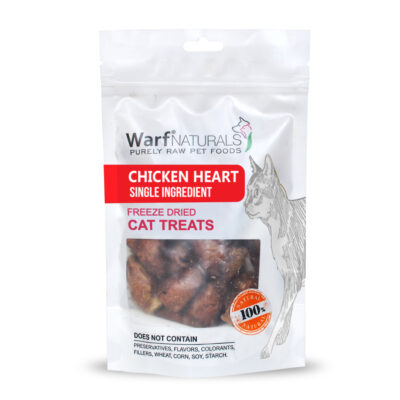 Warf Naturals Friandise Lyophilisé Chat - Cœur de Poulet 40g