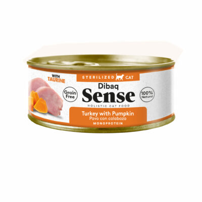 Dibaq Sense Alimentation Humide pour Chat Stérilisé - Dinde avec Citrouille 70g