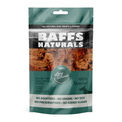 Baffs Naturals - Biscuits de Poumon de Bœuf 100g