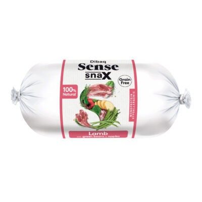 Dibaq Sense Snax Bar Saucisse pour Chien - Agneau 200g