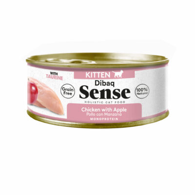 Dibaq Sense Alimentation Humide pour Chatons - Poulet Mono-Protéique aux pomme 70g
