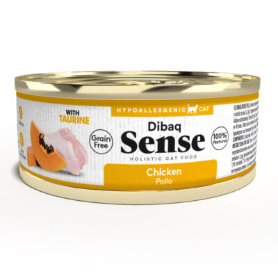 Dibaq Sense Alimentation Humide pour Chat - Poulet Mono-Protéique avec Papaye