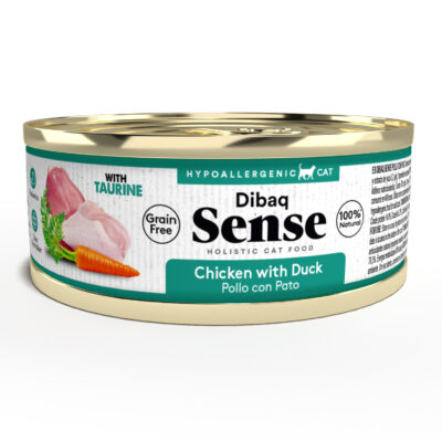 Dibaq Sense Alimentation Humide pour Chat - Poulet avec Canard et Carotte 70g