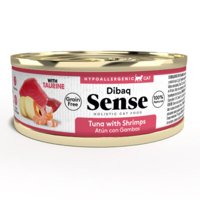 Dibaq Sense Alimentation Humide pour Chat - Thon avec Crevettes et Pommes de Terre 70g