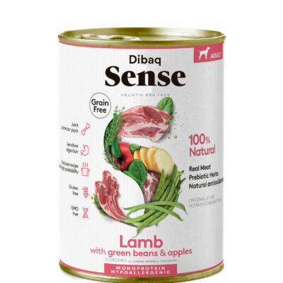 Dibaq Sense Alimentation Humide pour Chien - Mono-Protéique Agneau 380g