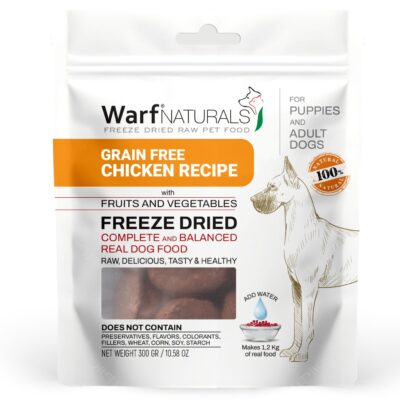 Warf Naturals Aliment Lyophilisé Chien - Poulet 300g