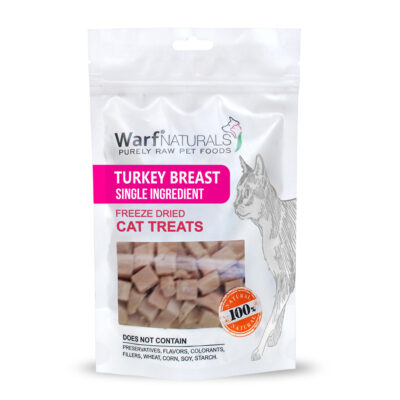 Warf Naturals Friandise Lyophilisé Chat - Poitrine de Dinde 40g