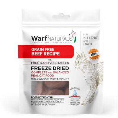 Warf Naturals Aliment Lyophilisé Chat - Bœuf 300g
