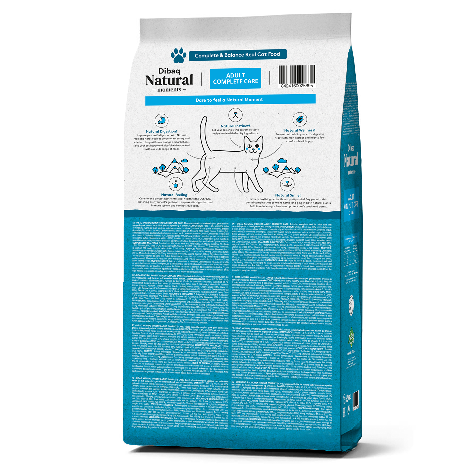 Dibaq Natural Moments Cat Adult Complete Care Trasera