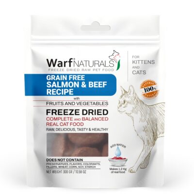 Warf Naturals Aliment Lyophilisé Chat - Saumon & Bœuf 300g