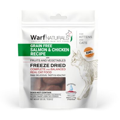 Warf Naturals Aliment Lyophilisé Chat - Saumon & Poulet 300g