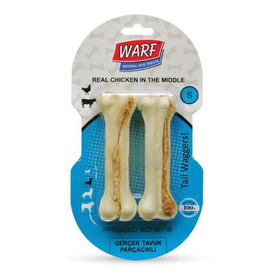 Warf Naturals Os Pressé avec Poulet pour Chien - S