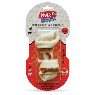 Warf Naturals Os Cuir Noué avec Poulet - XS
