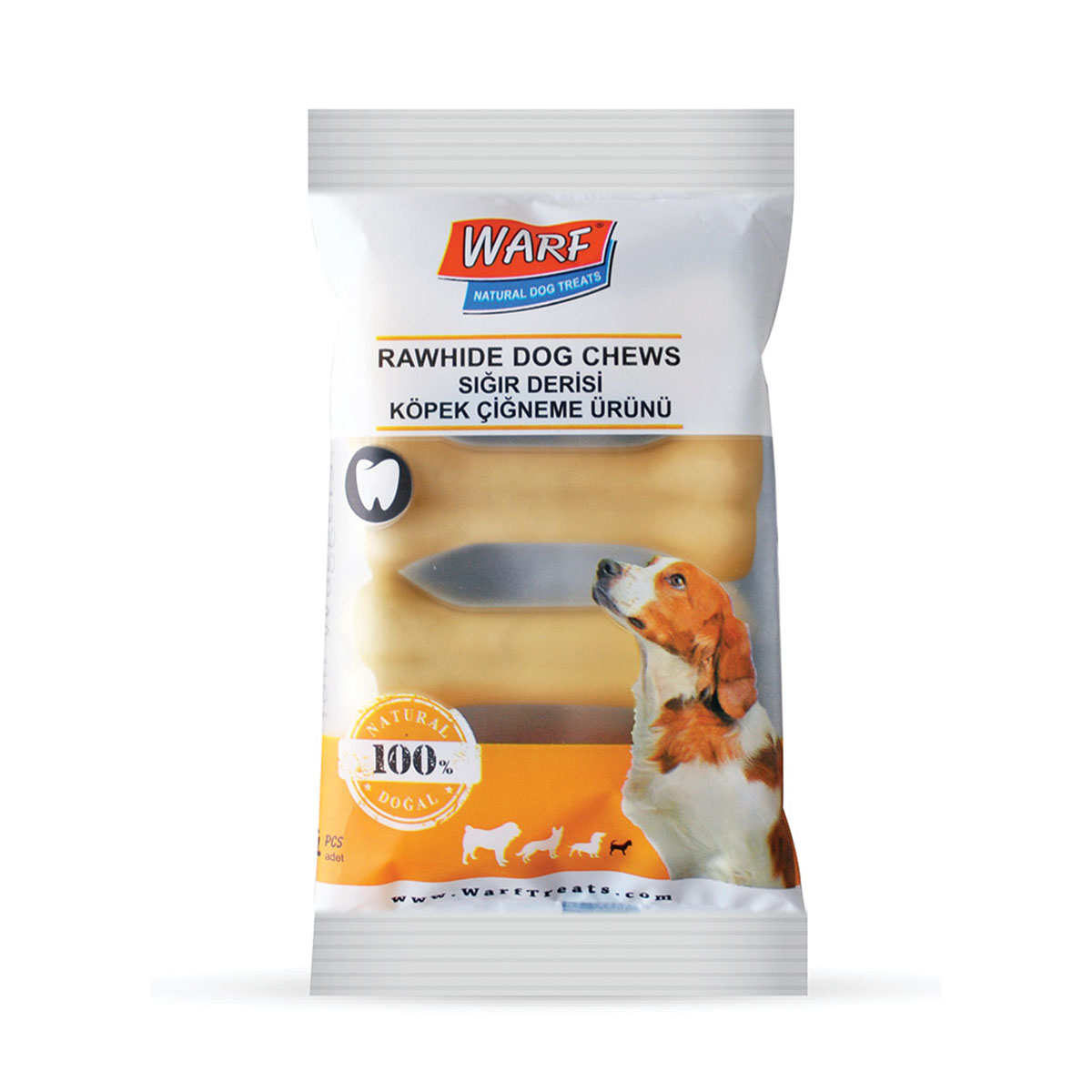 6063 - Naturel Pressed Rawhide Bone XS - 7,5 Cm