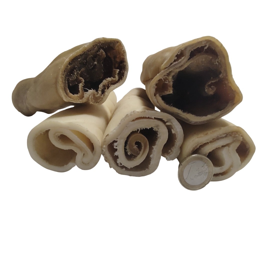 Peau de Tête de Bœuf Roulée 15cm Peau de Tête de Bœuf Roulée 15cm