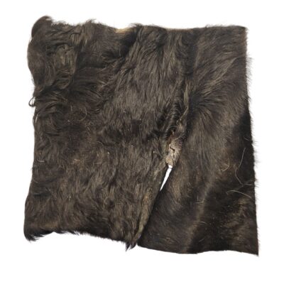 Plaque de Peau de Tête de Bœuf Poilue 20x20cm