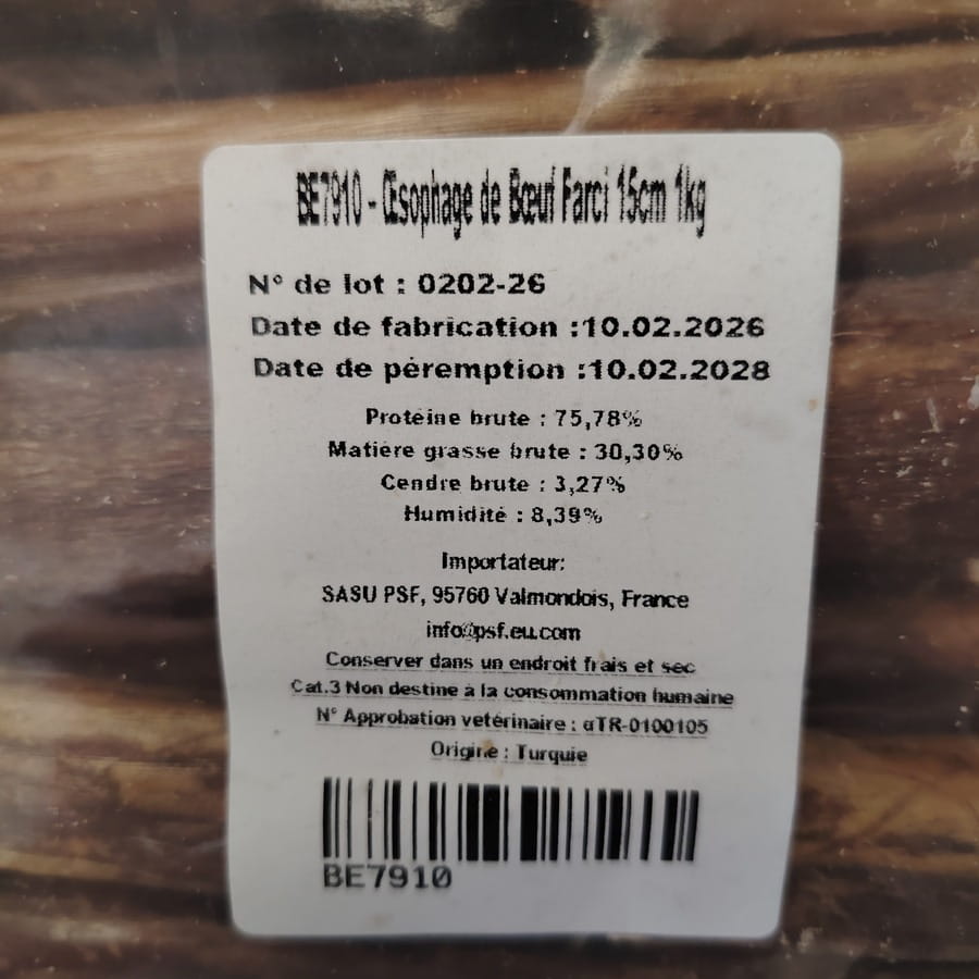 Œsophage de Bœuf Farci 15cm