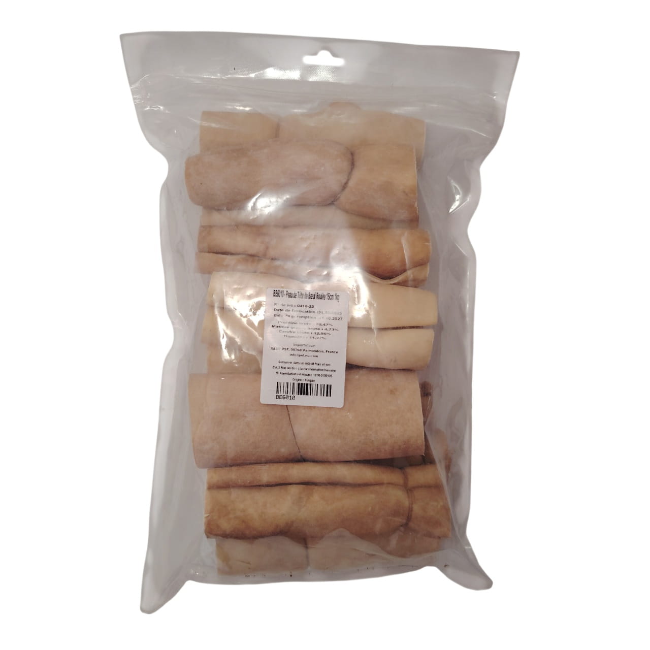 Peau de Tête de Bœuf Roulée 15cm