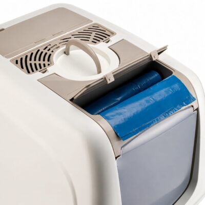 Alternative view of Maison de Toilette Fermée pour Chat avec Filtre Anti-Odeurs et Grille Anti-Dispersion - Grande