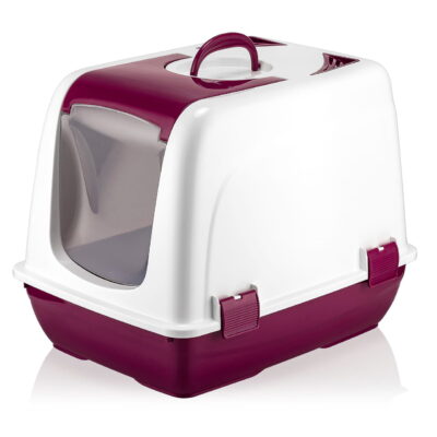 Maison de Toilette Fermée pour Chat avec Filtre Anti-Odeurs et Grille Anti-Dispersion - Petite